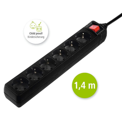 Hama 6-Way Yes.w.S.A.Ks.1.4m Bk