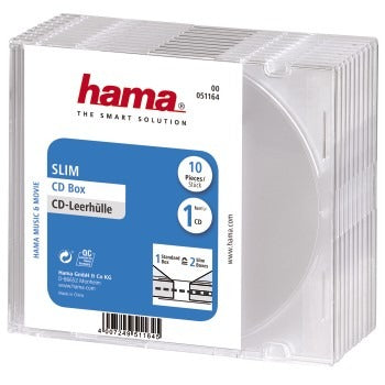 Hama CD Slim Box Transparent 10pak
