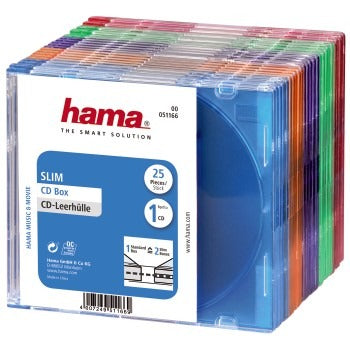 Hama CD Slim Box farbig 25pak