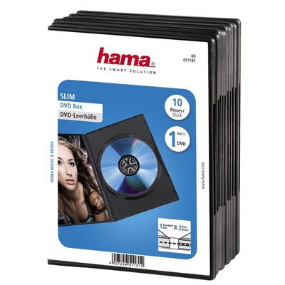 Hama DVD Slim Box 10-Pack Schwarz
