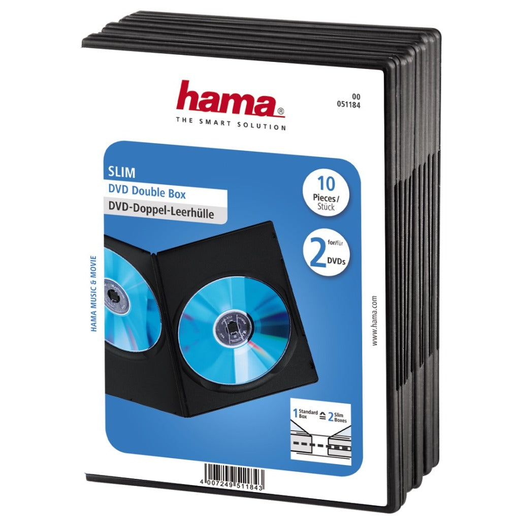 Hama DVD Slim Box Doppelschwarz 10 Stücke