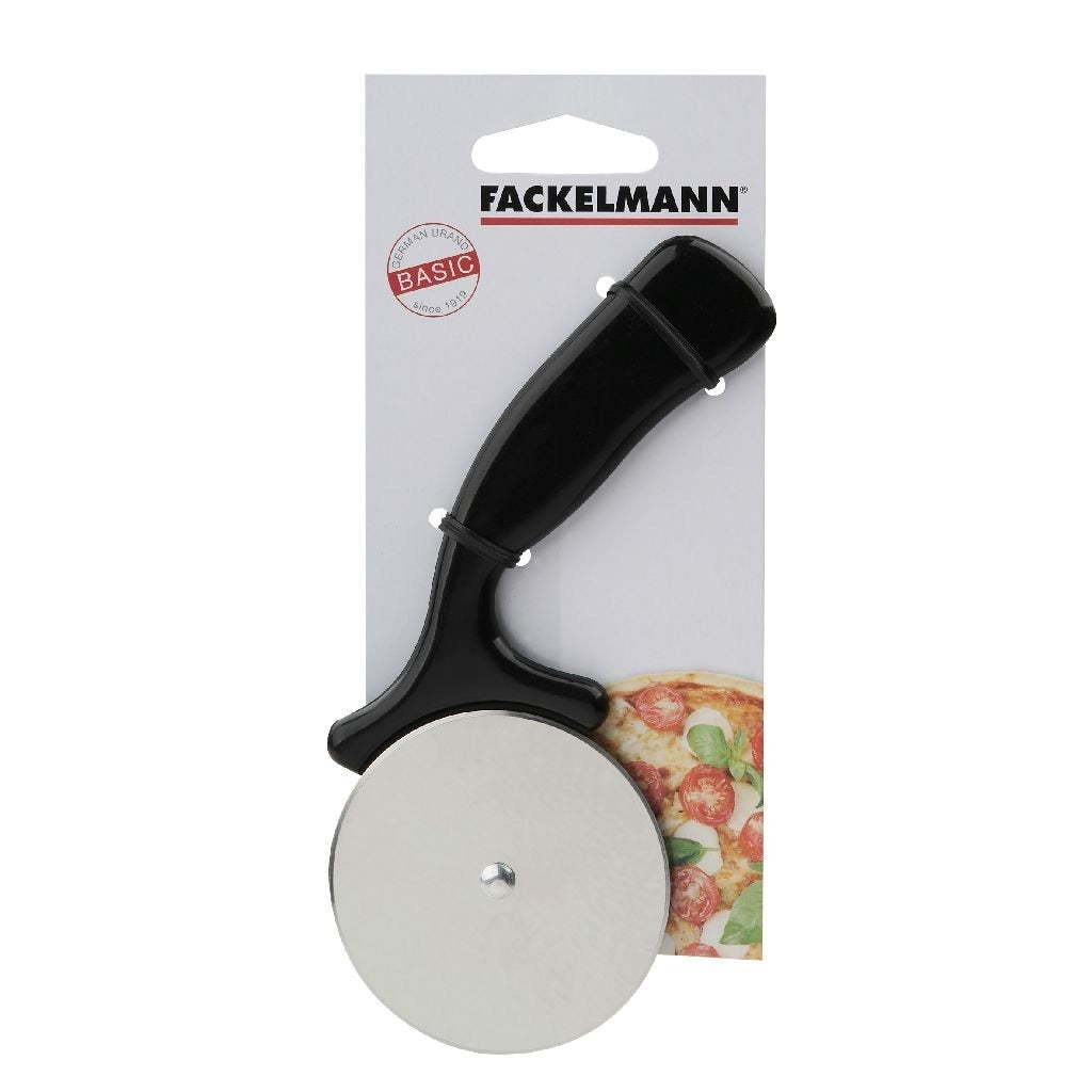 Fackelmann Fackelmann Basic Pizza Cutter 16 cm schwarzer PP Edelstahl