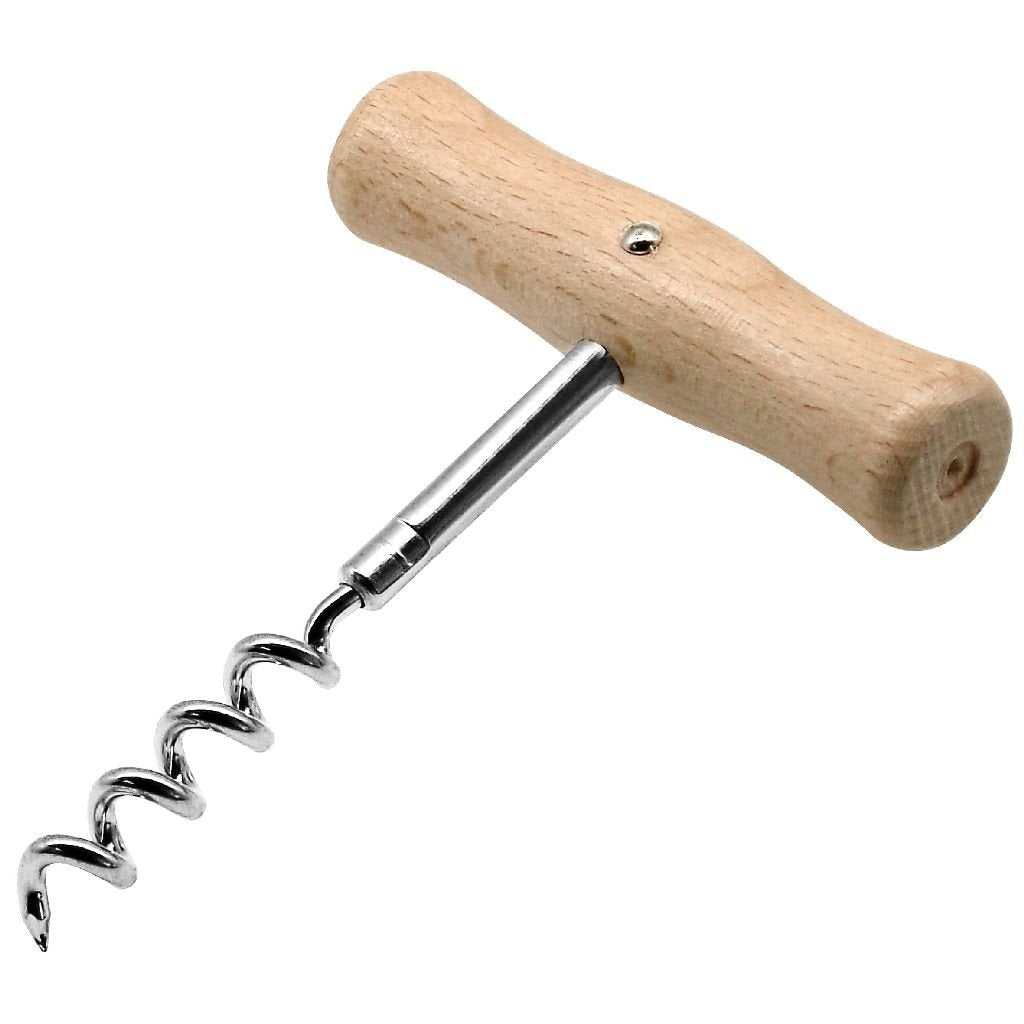 Fackelmann Fackelmann Basic Korkenzieher 10,5 cm Holz Chrom