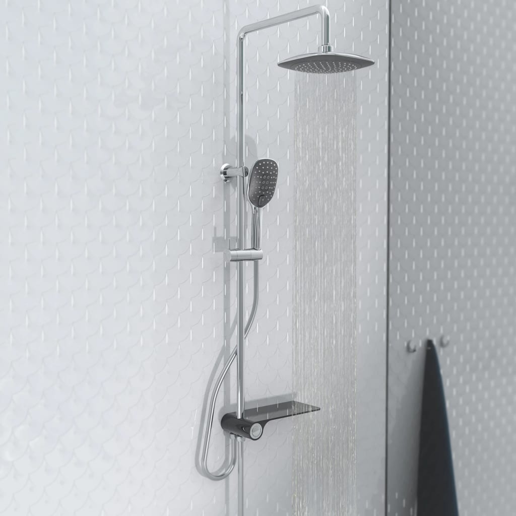 Schütte Schütte Regenuschset mit Seitenplateau Aquastar Chromfarbener Anthacit