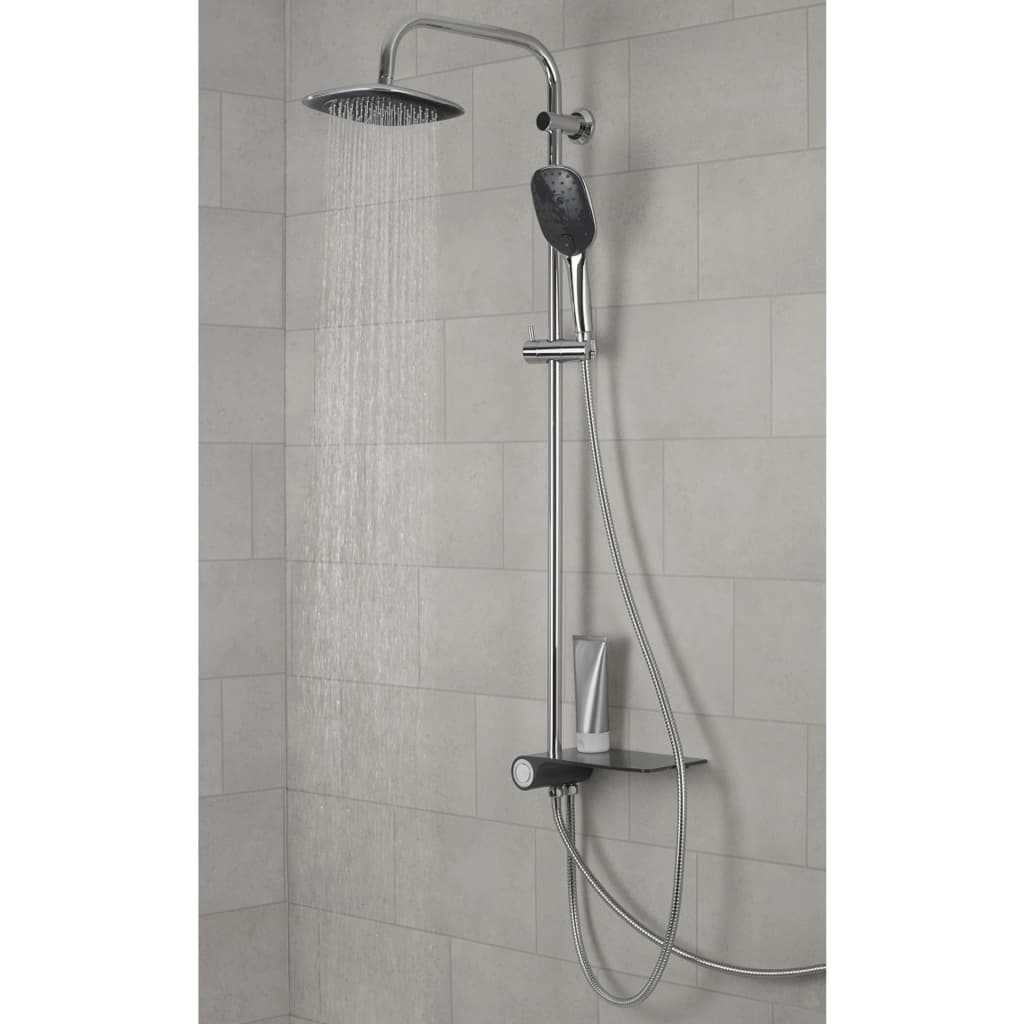 Schütte Schütte Regenuschset mit Seitenplateau Aquastar Chromfarbener Anthacit