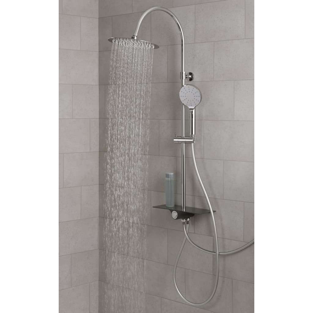 Schütte Schütte Regenuschset mit Plateau Aquastar Chromfarbener Anthacit