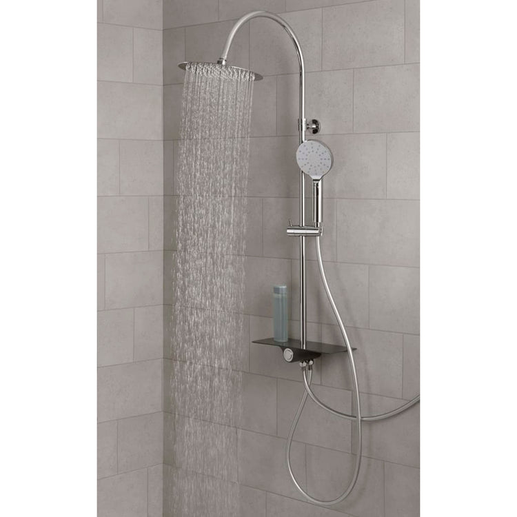 Schütte Schütte Regenuschset mit Plateau Aquastar Chromfarbener Anthacit