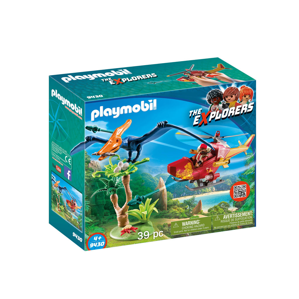 Playmobil 9430 Der Entdecker Hubschrauber mit Pteranodon
