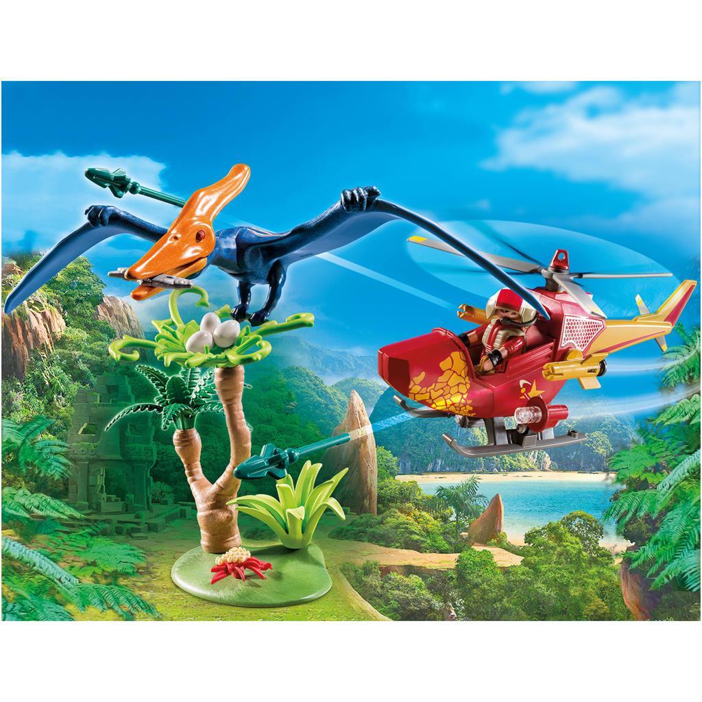 Playmobil 9430 Der Entdecker Hubschrauber mit Pteranodon