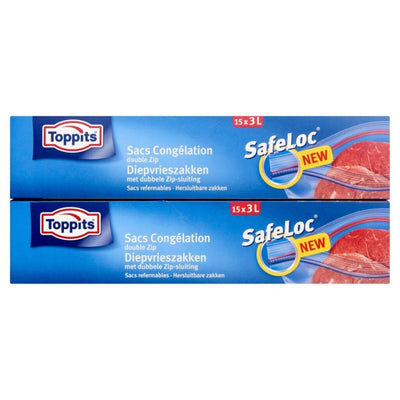 Belebungen Toppits Safeloc Zip-Diepvoedzaks 3L 15 Teile