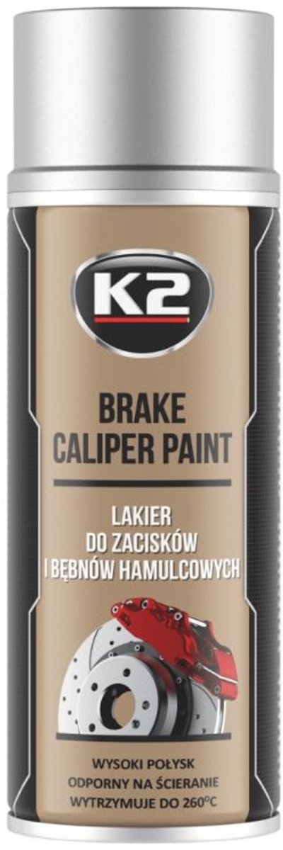 K2 Bremssattellack 400 ml Silber – hitzebeständig – bildet eine dauerhafte Schutzschicht – wirkt korrosionshemmend