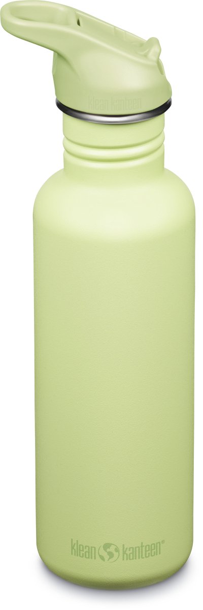 KLEAN Kanteen -Trinkflasche - Klassiker - Sportdop mit Flip - Shadow Lime - 800 ml