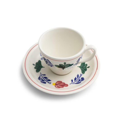 Boerenbont Tasse und Untertasse Audrey, 210 ml, Schachtel mit 4 Stück Steingut