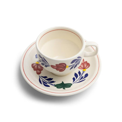 Boerenbont Tasse und Untertasse 0,2 l, 6er-Box