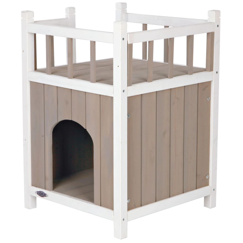 Trixie Kattenhuis Cat's Home mit Balkongrauweiß