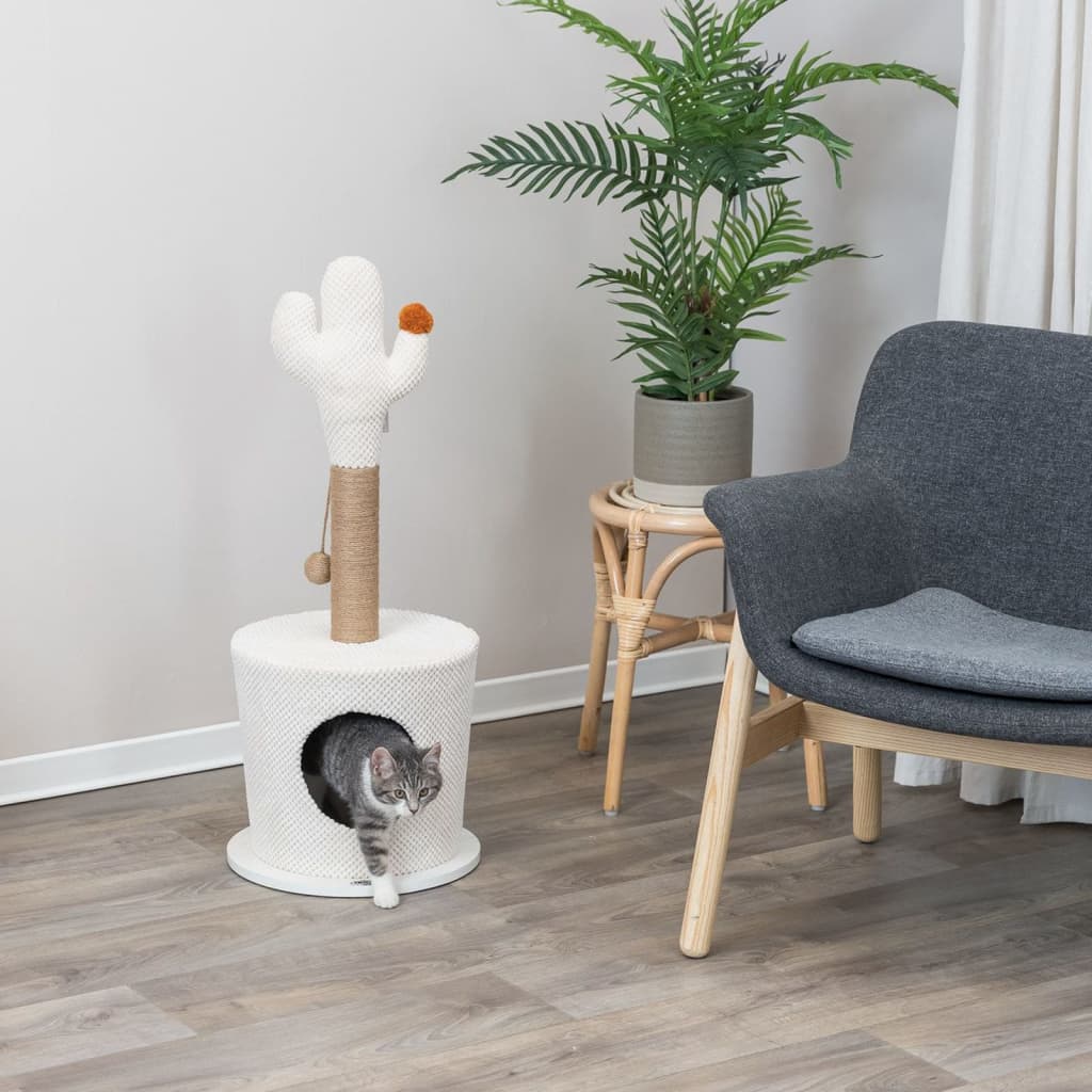 Trixie Trixie Katze Kratzerpfosten mit Cactus 36x84 cm creme -colored