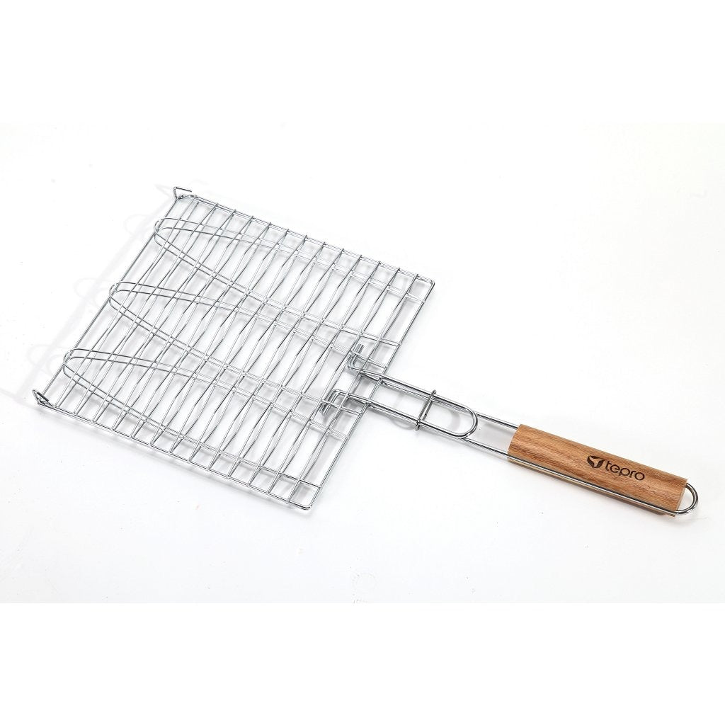 Treprro Tro 8525 Fischklemme für 3 Fische mit einem Holzgriff 58 cm
