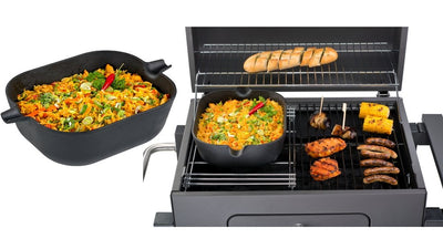 TREPRO TRO 8583 Gusseisen -Einsatzwok für 8570 Hauptgrillgrill