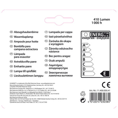 ScanPart ScanPart-Extraktor-Kaplamp E14 40W T25 2-Pa