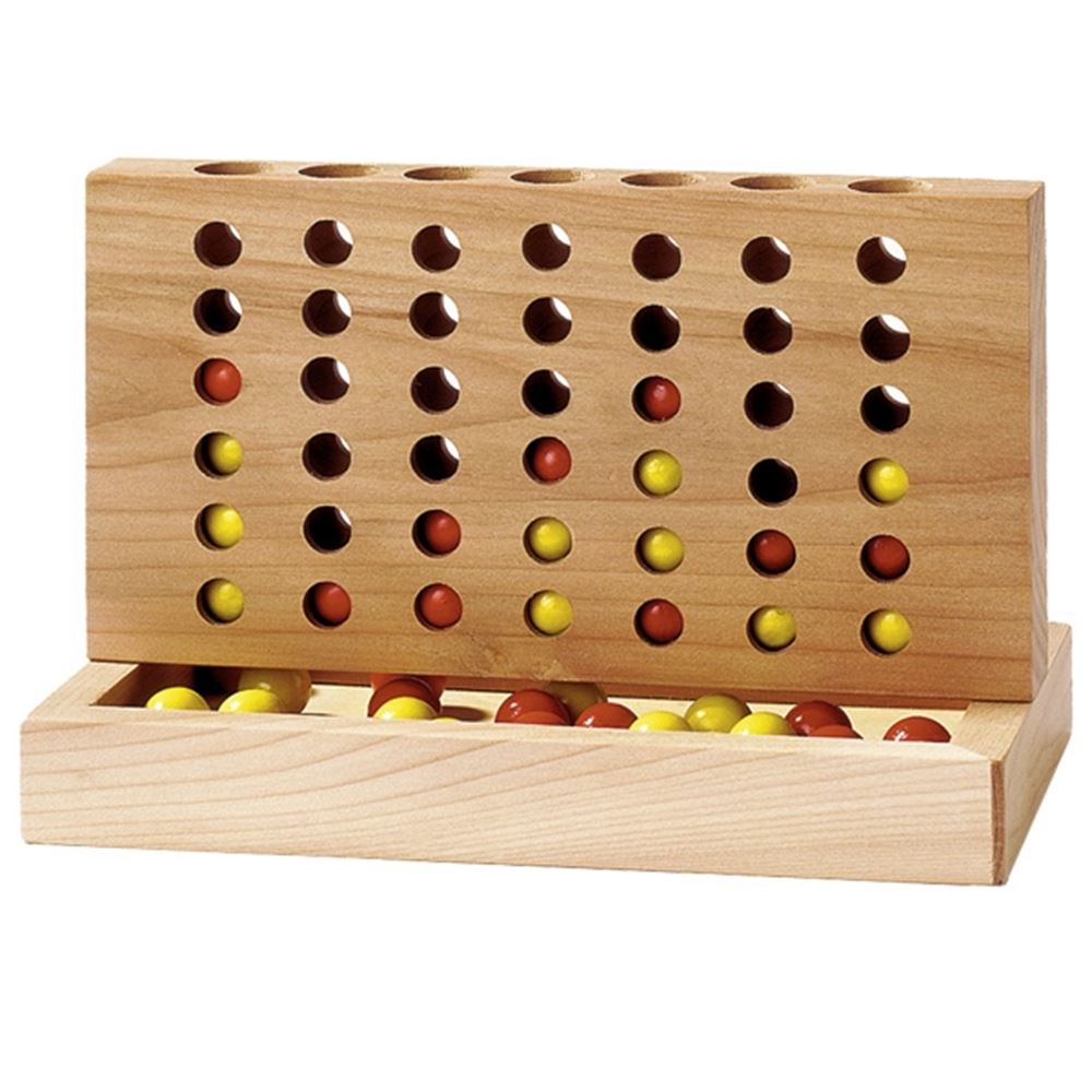 Goki Wooden Four auf einer Linie