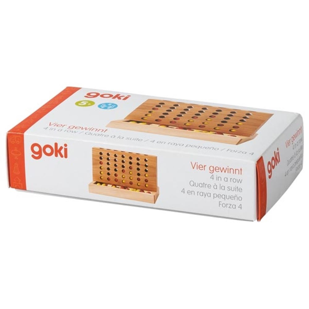 Goki Wooden Four auf einer Linie