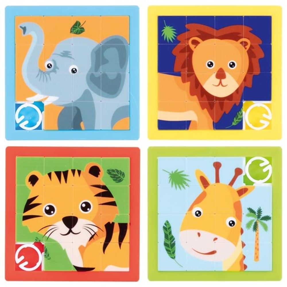 Schiebepuzzle Afrikanische Tiere, Kunststoff
