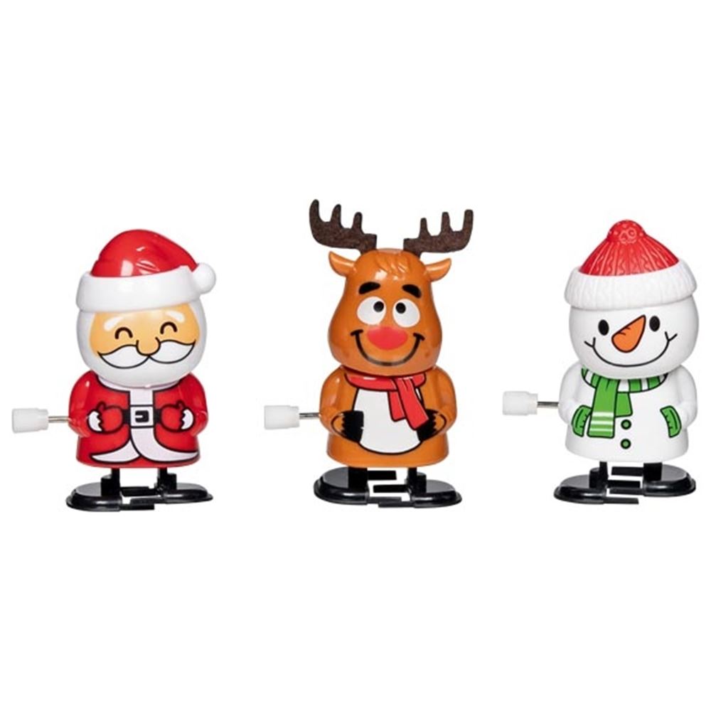 Weihnachtsfiguren mit Aufziehmotor. 3 Figuren.