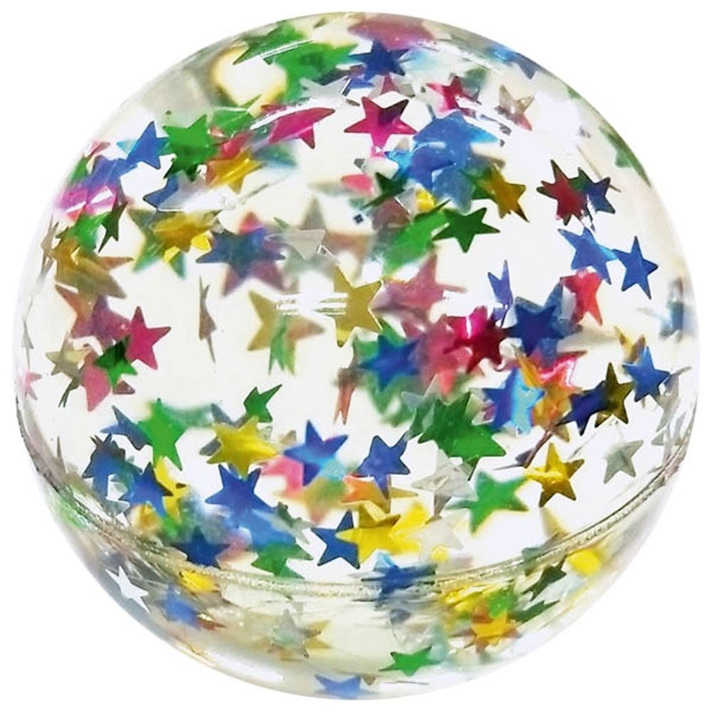 Hüpfball - Glitzersterne. 4,3 cm