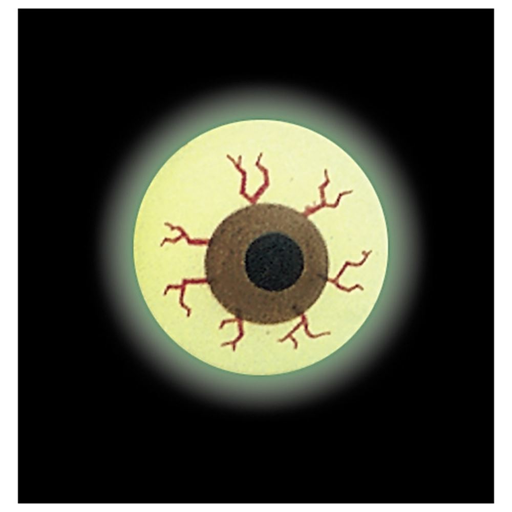 Springender Ball - Auge, leuchtet im Dunkeln.