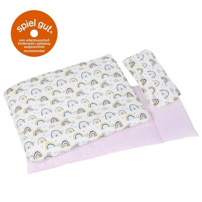 Goki Dolls Bett Leinen Set Regenboog, 3DLG.
