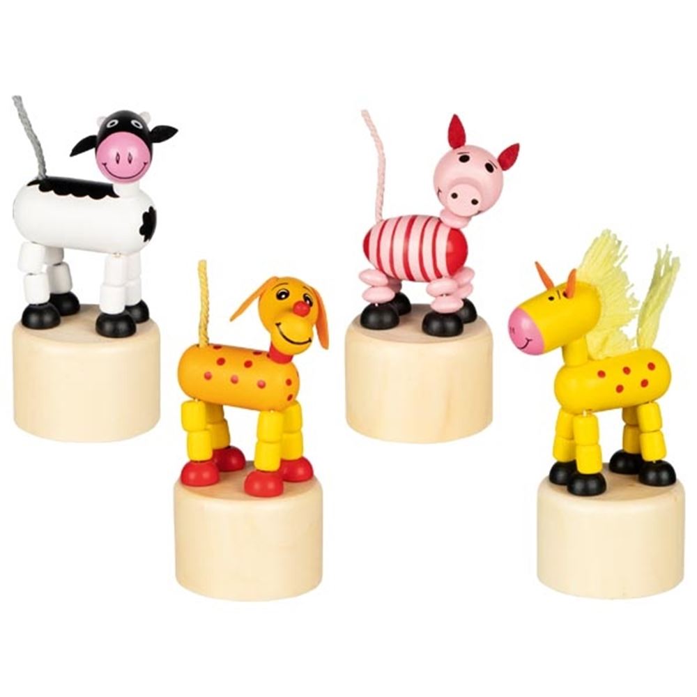 Goki -Holzdruckfiguren Tiere