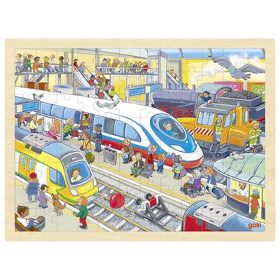 Goki Holzpuzzle Bahnhof, 96tlg.