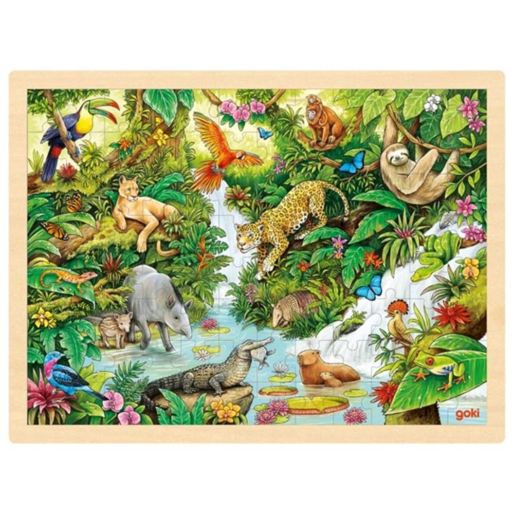 Goki Holzpuzzle im Dschungel, 96st.