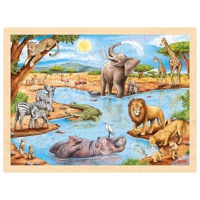Goki Holzpuzzle afrikanische Savanne, 96st.