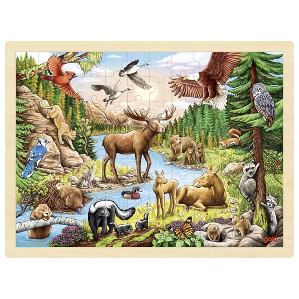 GOKI HOOLEN JIGSAW Puzzle Nordamerikanische Wildnis, 96st.