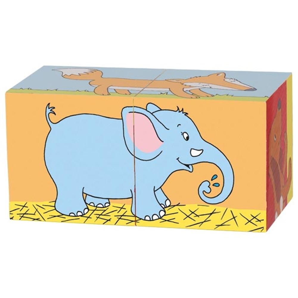 Goki Holzblock -Puzzle -Tiere, 2st.