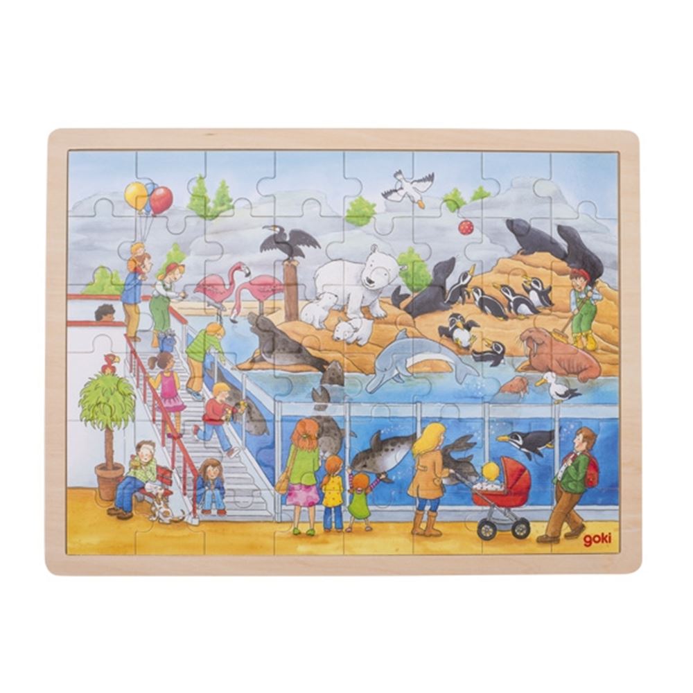 Goki Holzpuzzle -Puzzle Zoo, 48st.