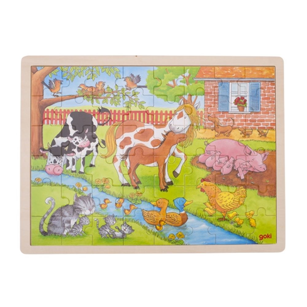 Goki Holzpuzzle auf der Farm, 48st.