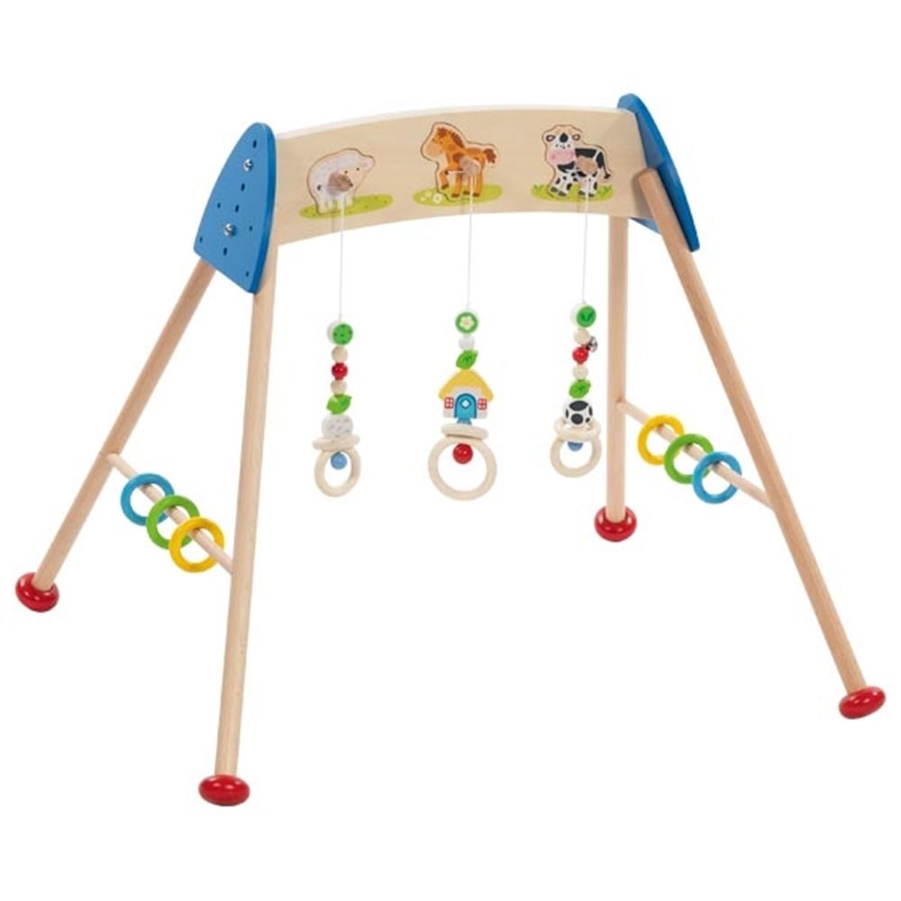 Goki hölzerne Baby -Fitnessstudiestiere mit Klang