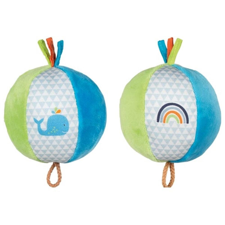 Goki weicher Ball mit einem glockenblau grün