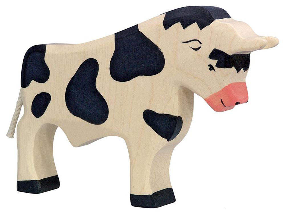 Holztiger, schwarz. 19 cm.