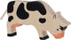 Holztigerkuh, grasend, schwarz. 18,5 cm.