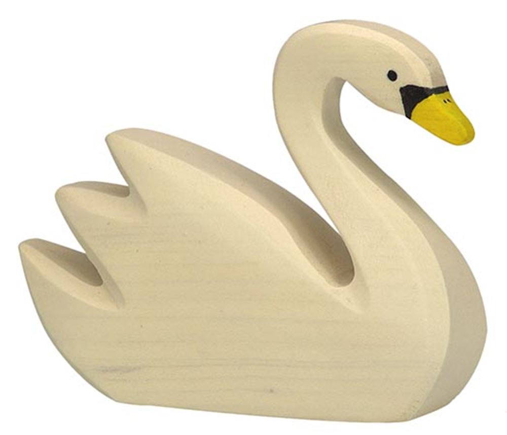 Holztigerschwan, schwimmend. 10,5 cm.