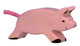 Holztigerschwein, laufend. 8 cm.