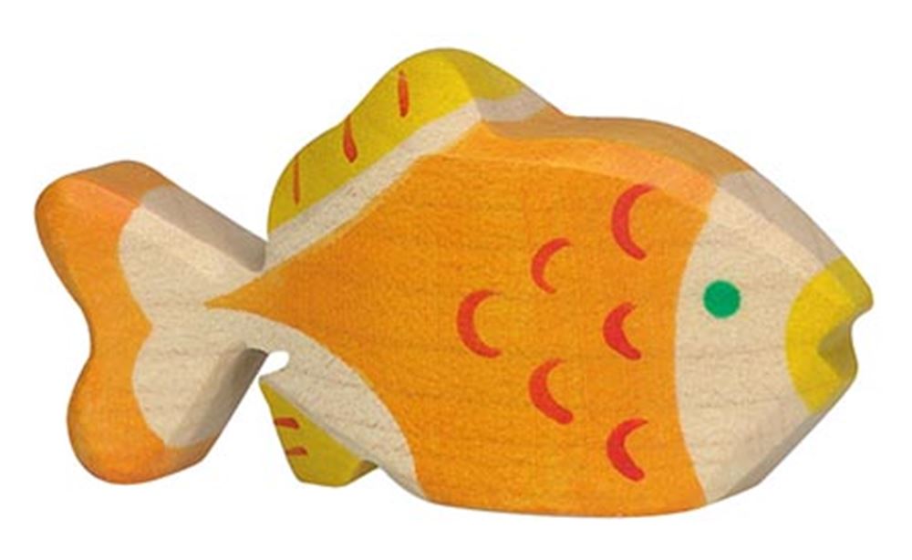 Holztiger-Goldfisch. 8 cm.