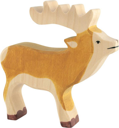 Holztiger Waldtiere - Hirsch - 15x3x15cm - Holzfigur - handgefertigt