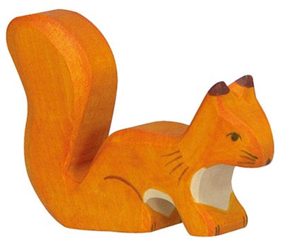 Holztiger Waldtiere - Eichhörnchen stehend - 8x2x6cm - Holzfigur - handgefertigt