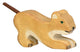 Holztiger Löwe, klein, spielend. 8 cm.