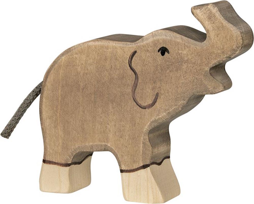 Holztiger Holtiger Holz Elefant klein auf