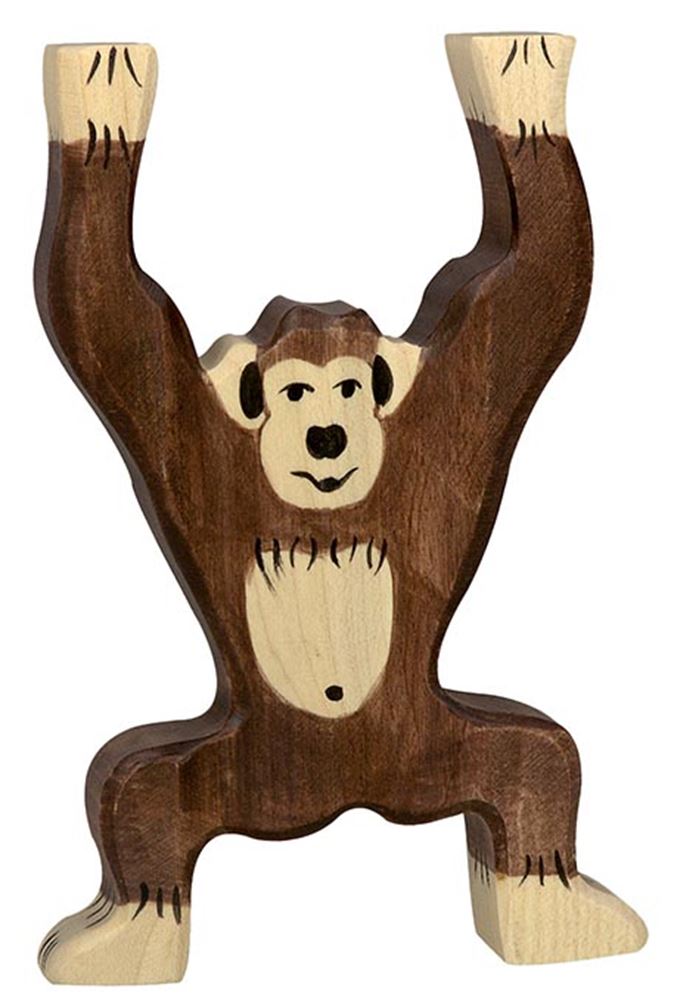 Holztiger-Schimpanse, stehend. 9 cm.